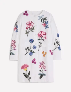 Boden Ensembles Assortis|Manteaux & Vestes-Manteau long brodé Brodé ivoire