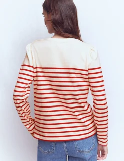 Boden Tops & T-Shirts-Marinière à épaules boutonnées Lait de coco et salsa