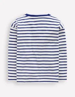 Boden Tops & T-Shirts-Marinière décontractée Bleu universitaire/écru