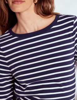 Boden Tops & T-Shirts-Marinière Olivia à manches longues Bleu marine, ivoire