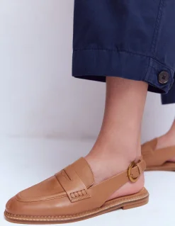 Boden Tenues De Travail|Mocassins-Mocassins à bride arrière Fauve