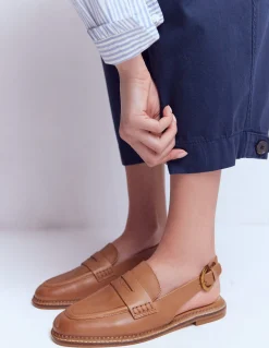 Boden Tenues De Travail|Mocassins-Mocassins à bride arrière Fauve