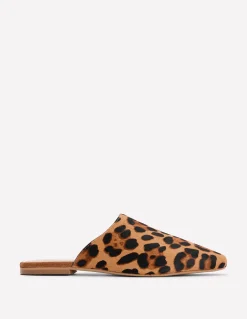 Boden Mocassins|Chaussures Plates-Mocassins façon mules Klassisches Leopardenmuster Ponyhaar