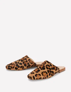 Boden Mocassins|Chaussures Plates-Mocassins façon mules Klassisches Leopardenmuster Ponyhaar