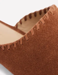 Boden Mocassins|Chaussures Plates-Mocassins façon mules Daim fauve