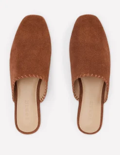 Boden Mocassins|Chaussures Plates-Mocassins façon mules Daim fauve