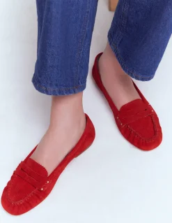 Boden Mocassins|Chaussures Plates-Mocassins intemporels ROUGE