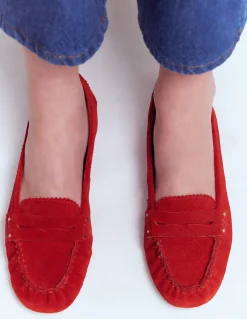 Boden Mocassins|Chaussures Plates-Mocassins intemporels ROUGE