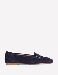 Boden Mocassins|Chaussures Plates-Mocassins intemporels Bleu Marine Foncé