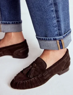 Boden Tenues De Travail|Mocassins-Mocassins souples à fronces Chocolat