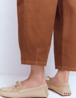 Boden Mocassins|Chaussures Plates-Mocassins souples Heidi à surpiqûres Écru