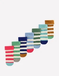 Boden Chaussettes & Sous-Vêtements-7 paires de chaussettes bébé Rayé