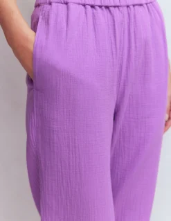 Boden Pantalons-Pantacourt double-étoffe Violet améthyste