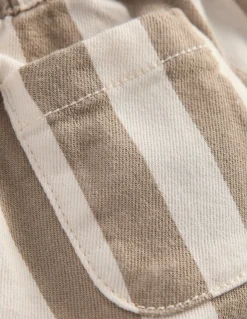 Boden Pantalons & Leggings-Pantalon à enfiler en coton Rayé neutre