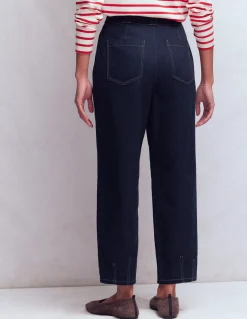 Boden Pantalons-Pantalon ample à ceinture Bleu marine