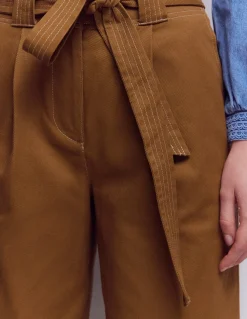 Boden Pantalons-Pantalon ample à ceinture Pain d'épices