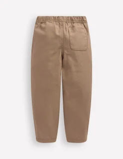 Boden Pantalons-Pantalon ample à enfiler Grège