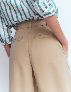 Boden Pantalons-Pantalon ample plissé Gris Pierre