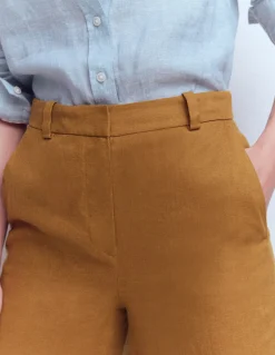 Boden Pantalons-Pantalon Belgravia en lin Pain d'épices