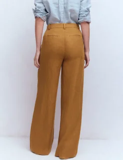 Boden Pantalons-Pantalon Belgravia en lin Pain d'épices