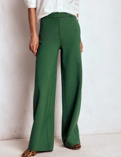 Boden Tenues De Travail|Pantalons-Pantalon Belgravia en point de Rome Vert chasseur