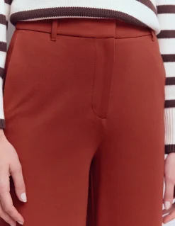 Boden Pantalons|Tenues De Travail-Pantalon Belgravia en point de Rome Orange brûlé