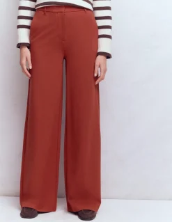 Boden Pantalons|Tenues De Travail-Pantalon Belgravia en point de Rome Orange brûlé