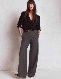 Boden Tenues De Travail|Pantalons-Pantalon Belgravia en point de Rome Anthracite