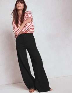 Boden Tenues De Travail|Pantalons-Pantalon Belgravia en point de Rome Noir