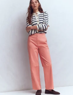 Boden Pantalons-Pantalon chino ample Rose vintage