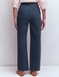 Boden Pantalons-Pantalon chino ample Bleu marine