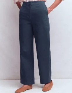 Boden Pantalons-Pantalon chino ample Bleu marine