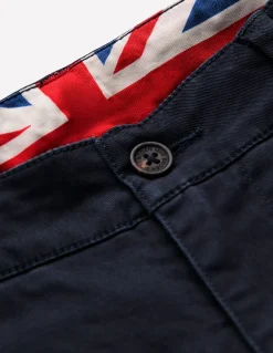 Boden Pantalons-Pantalon chino classique Bleu Marine Foncé