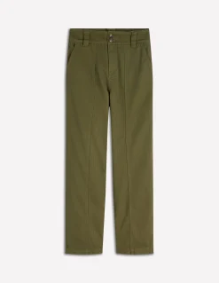 Boden Pantalons-Pantalon chino droit Chevrons vert des bois