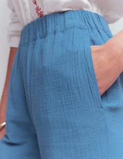 Boden Pantalons-Pantalon double-étoffe à enfiler Bleu tourmaline