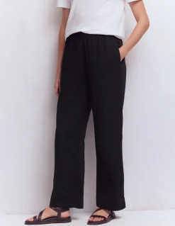 Boden Pantalons-Pantalon double-étoffe à enfiler Noir