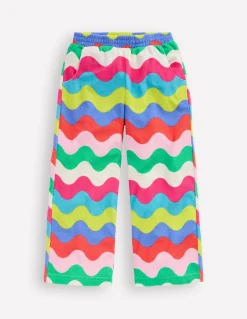 Boden Pantalons|Ensembles Assortis-Pantalon droit en éponge Bunt Wellen Streifen