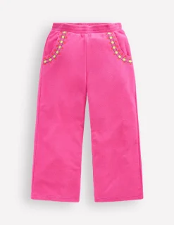 Boden Pantalons|Ensembles Assortis-Pantalon droit en éponge Rose brodé