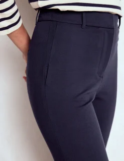 Boden Tenues De Travail|Pantalons-Pantalon Highgate en point de Rome Bleu Marine, Petits Pois