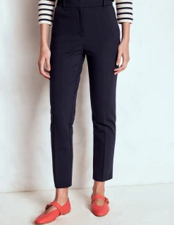 Boden Tenues De Travail|Pantalons-Pantalon Highgate en point de Rome Bleu Marine, Petits Pois