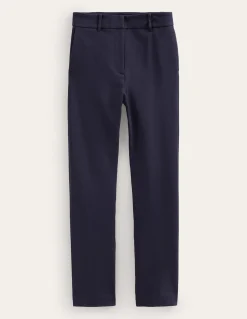 Boden Tenues De Travail|Pantalons-Pantalon Highgate en point de Rome Bleu Marine, Petits Pois