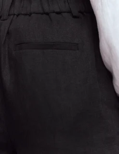 Boden Pantalons-Pantalon Kensington en lin Noir