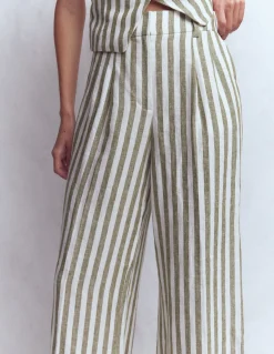 Boden Pantalons|Ensembles Assortis-Pantalon Kensington en lin Rayé éphémère