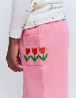 Boden Pantalons-Pantalon large à enfiler Tulipes rose