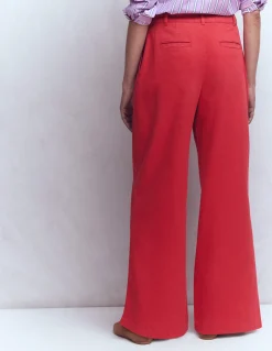 Boden Pantalons-Pantalon large Kensington Rouge coquelicot