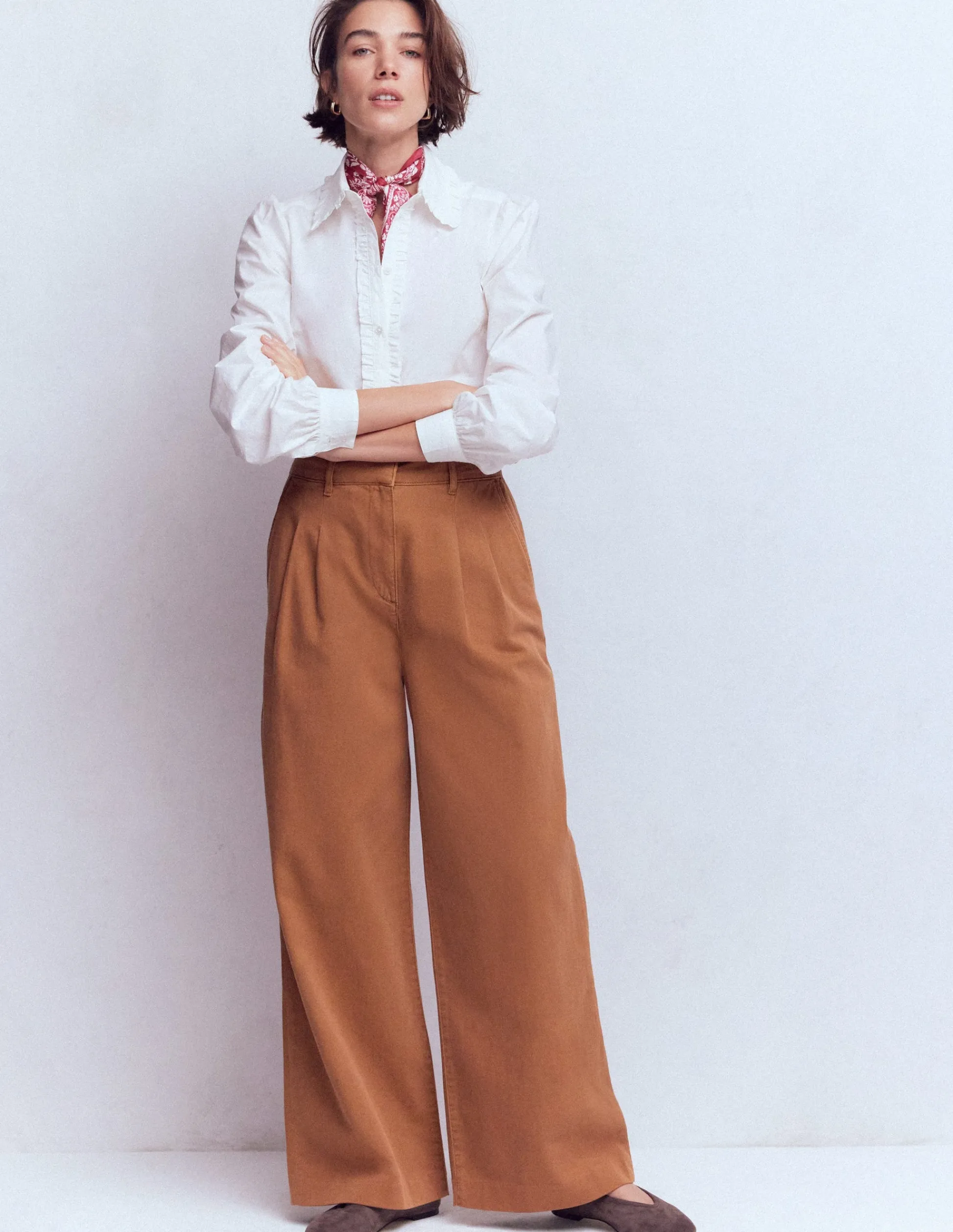 Boden Pantalons-Pantalon large Kensington Gingembre