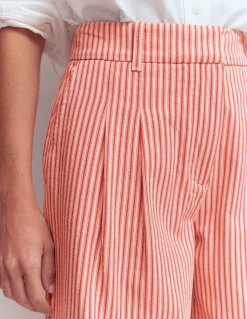 Boden Pantalons-Pantalon large Kensington Coutil rouge