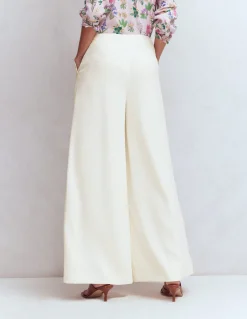 Boden Pantalons-Pantalon large Regent Ivoire