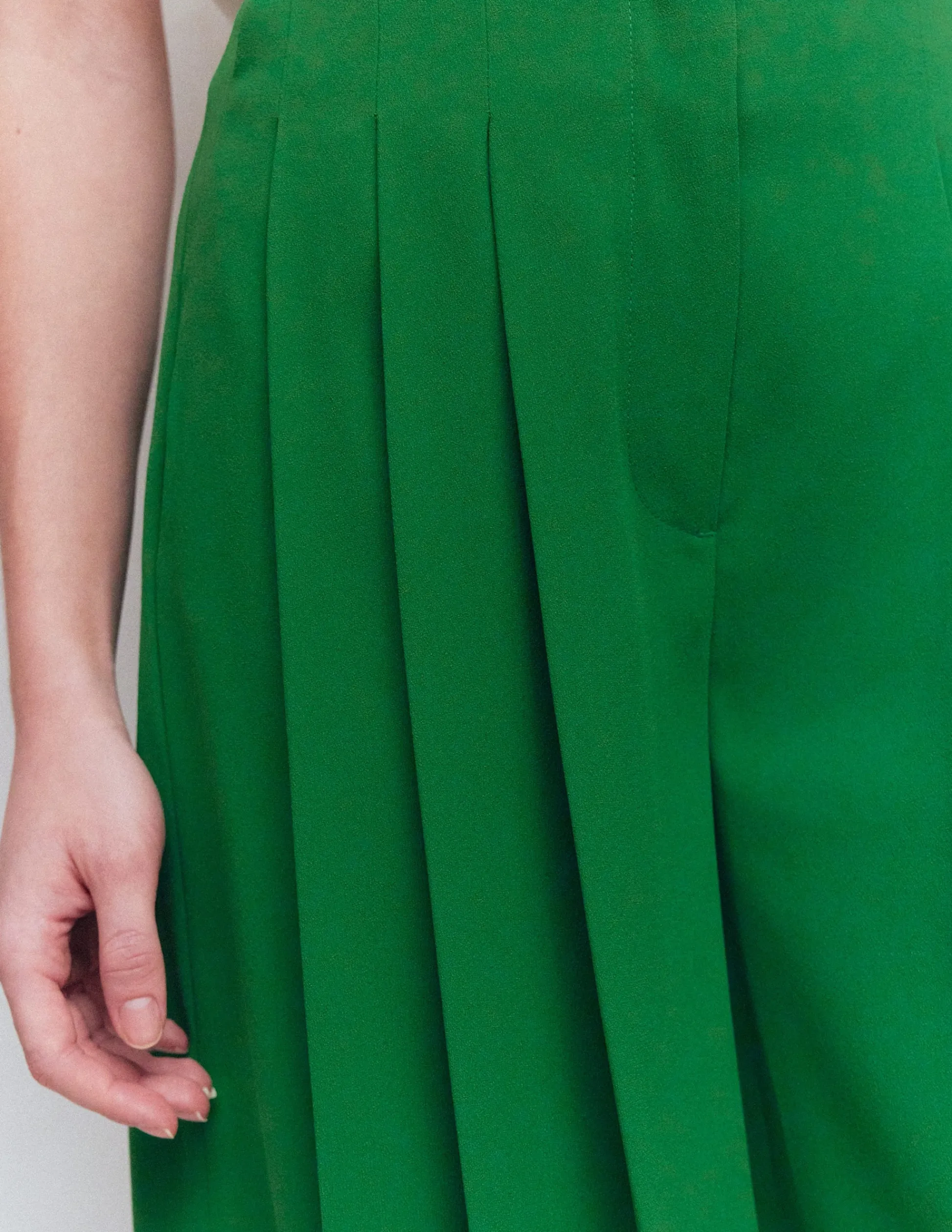 Boden Pantalons-Pantalon large Regent Émeraude Intense