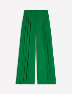 Boden Pantalons-Pantalon large Regent Émeraude Intense